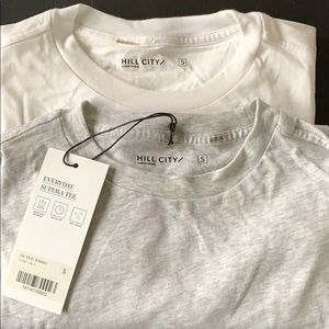 Men’s Hill City Tee. Lot of 2. Small gray & white